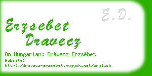 erzsebet dravecz business card