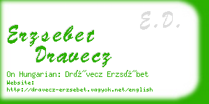 erzsebet dravecz business card